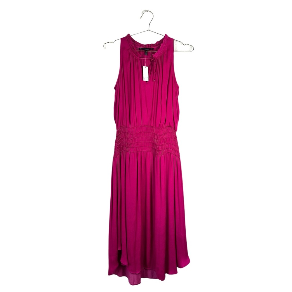 NWT White House Black Market Smocked Halter Dress Pink - Size S $168 MSRP - Picture 2 of 4